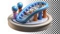 Abacus counting tool mathematical instrument calculation device education aid learning tool png transparent image Generative AI