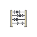 Abacus filled outline icon Royalty Free Stock Photo