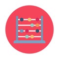 Abacus flat background vector icon which can easily modify or edit Royalty Free Stock Photo