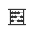 Abacus flat icon isolated vector illustration