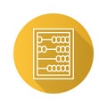 Abacus flat linear long shadow icon