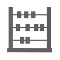 Abacus gray icon, calculate, math, mathematics