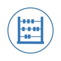 Abacus icon blue color, calculate, math, mathematics