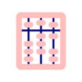 abacus icon. learn with the abacus to be proficient in counting Royalty Free Stock Photo