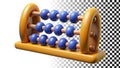 Abacus icon, representing counting tool and mathematical device png transparent image Generative AI Royalty Free Stock Photo