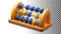 Abacus icon representing counting tool and mathematical device png transparent image Generative AI Royalty Free Stock Photo