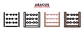 Abacus icon set with different styles. Editable stroke and pixel perfect. Can be used for web, mobile, ui and more