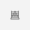 Abacus vector icon sign symbol Royalty Free Stock Photo
