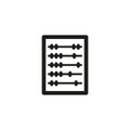 The abacus icon. Simple vector illustration on a white background Royalty Free Stock Photo