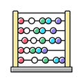 abacus kindergarten color icon vector illustration Royalty Free Stock Photo