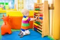 Abacus at kindergarten. Educational toys for kids Royalty Free Stock Photo