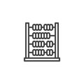 Abacus line icon
