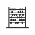 Abacus mathematic vector illustration symbol education school icon. Count on abacus isolated white accounting math learning. Royalty Free Stock Photo