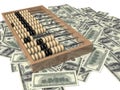 Abacus and money Royalty Free Stock Photo