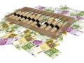 Abacus and money Royalty Free Stock Photo