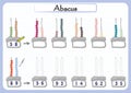 Abacus for Numbers up to 99, math worksheet for kids