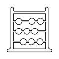 Abacus outline icon design, calculate, math, mathematics