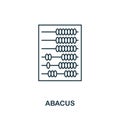 Abacus outline icon. Thin line style icons from personal finance icon collection. Web design, apps, software and printing simple Royalty Free Stock Photo