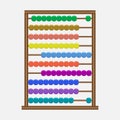 Abacus with rainbow colored beads. Royalty Free Stock Photo