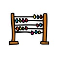 Abacus school isolated icon