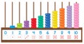 Abacus showing different number Royalty Free Stock Photo