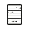 Abacus sign illustration. Vector. Black icon on white background. Royalty Free Stock Photo
