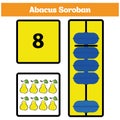 Abacus Soroban kids learn numbers with abacus, math worksheet for children