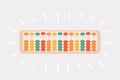 Abacus soroban for learning mental arithmetic for kids. Concept of illustration of the Japanese system of mental math. Royalty Free Stock Photo