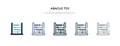 Abacus toy icon in different style vector illustration. two colored and black abacus toy vector icons designed in filled, outline