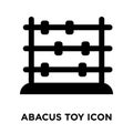 Abacus toy icon vector isolated on white background, logo concept of Abacus toy sign on transparent background, black filled Royalty Free Stock Photo