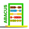 Abacus Toy Vector. Colorful Education Icon. School, Mathematics. Isolated Flat Cartoon Illustration Royalty Free Stock Photo