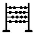 Abacus vector black icon on white background