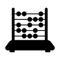 Abacus vector black icon on white background