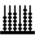 Abacus vector eps in geometric silhouette