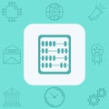 Abacus vector icon sign symbol Royalty Free Stock Photo