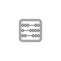 Abacus vector icon symbol isolated on white background