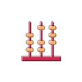 Abacus vector icon symbol isolated on white background Royalty Free Stock Photo