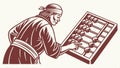 Abacus vector illustration. Math and calculation tool design. vector design Generative AI