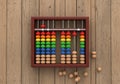 An abacus with a wooden frame Royalty Free Stock Photo