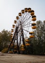 Abadonrd ferris wheel in Pripyat ghost town in Chernobyl exclusion zone, Ukraine Royalty Free Stock Photo