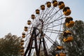 Abadonrd ferris wheel in Pripyat ghost town in Chernobyl exclusion zone, Ukraine Royalty Free Stock Photo