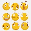 collection of emoticon with many expression.