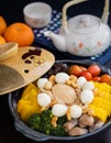 Abalone Poon Choi Chinese casserole dish Royalty Free Stock Photo