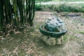 An abandon ancient manual stone mill in countryside in China Royalty Free Stock Photo