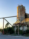 Abandon Cement Silo at Port Royal, South Carolina Royalty Free Stock Photo