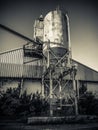 Abandon Cement Silo at Port Royal, South Carolina Royalty Free Stock Photo