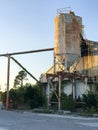 Abandon Cement Silo at Port Royal, South Carolina Royalty Free Stock Photo