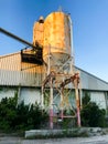 Abandon Cement Silo at Port Royal, South Carolina Royalty Free Stock Photo