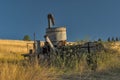 Abandon Combine in a wheat field