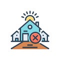 Color illustration icon for Abandon, leave and discard